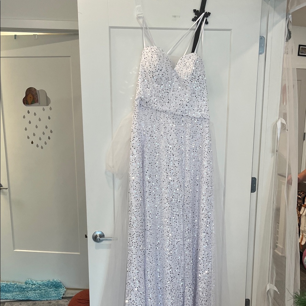 White Sequin Gown